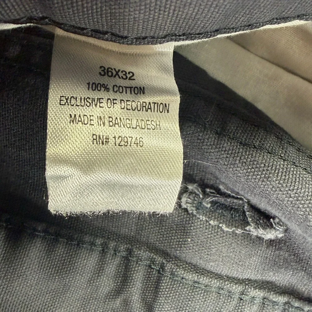 Blue Mountain Pant Mens 36x32 Blue Cotton Canvas Carpenter Straight Leg Workwear